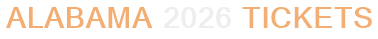 Alabama 2026 Tickets